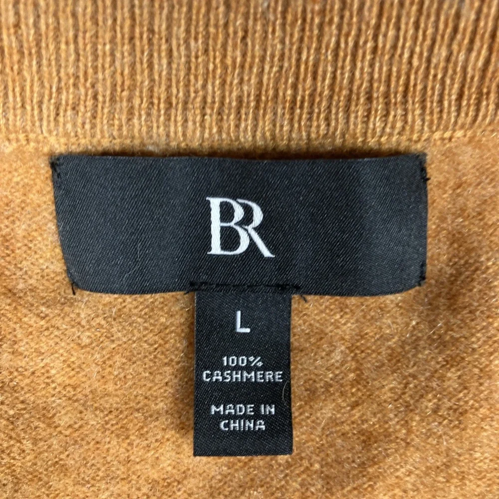 Banana Republic 100% Cashmere Crewneck Sweater Brown Large